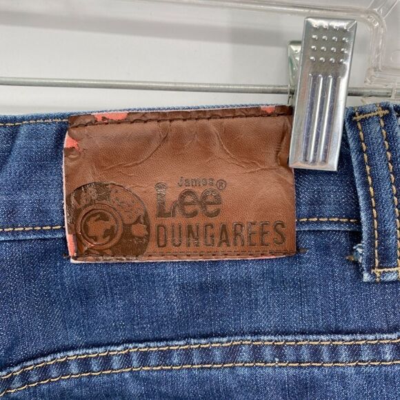 LEE Shorts Dungarees Women's Jean Denim High Rise 5 Pocket Belt Loops Vintage - Picture 5 of 14
